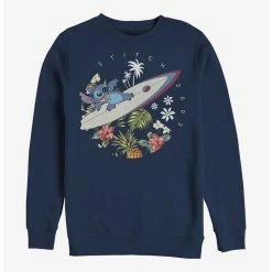 New ⭐ Disney Lilo & Stitch Surfer Dude Crew Sweatshirt 💯