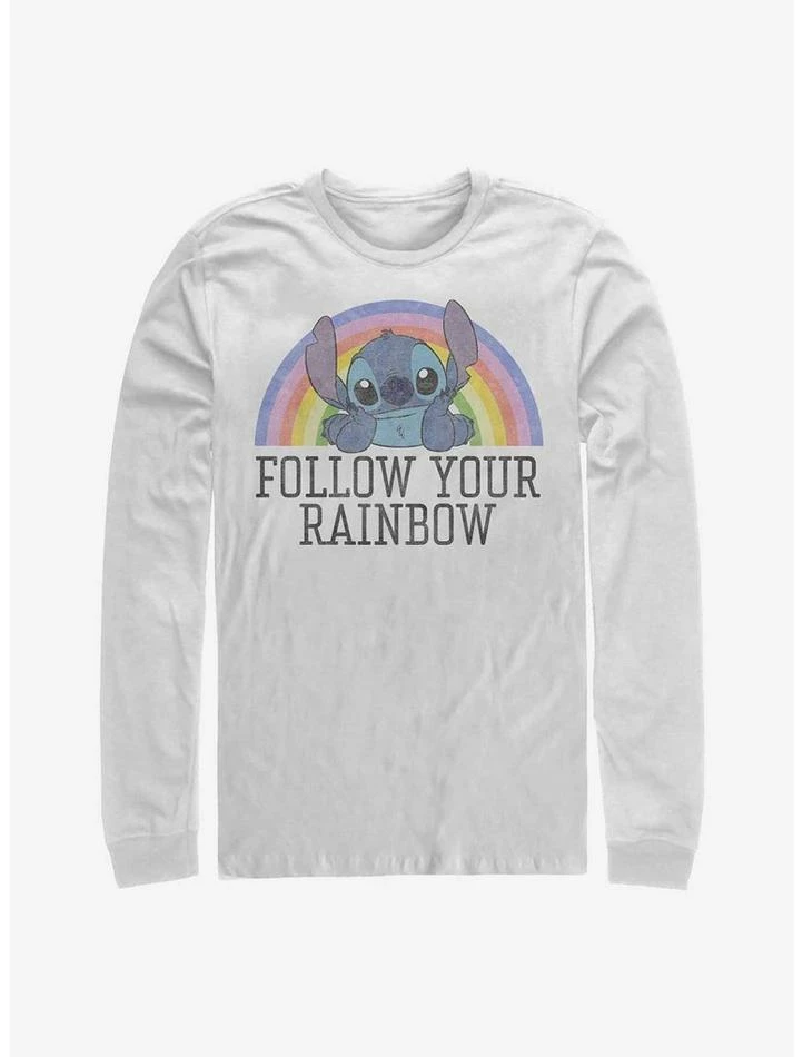 Top 10 👏 Disney Lilo & Stitch Follow Your Rainbow Long-Sleeve T-Shirt 🔥 1 Top 10 👏 Disney Lilo & Stitch Follow Your Rainbow Long-Sleeve T-Shirt 🔥