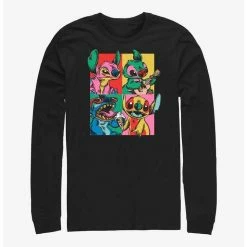 Hot Sale ⭐ Disney Lilo & Stitch Grunge Stitch Long-Sleeve T-Shirt ❤️