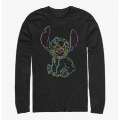 Cheap 🧨 Disney Lilo & Stitch Neon Stitch Long-Sleeve T-Shirt ⌛