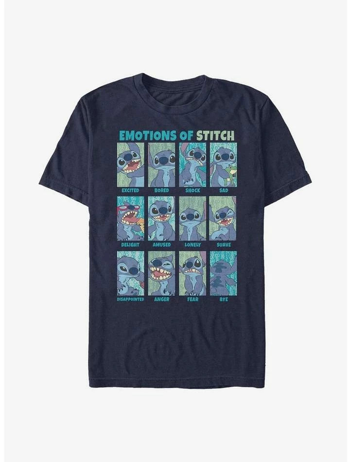 Promo ⌛ Disney Lilo & Stitch Emotions Of Stitch T-Shirt ⌛ 5 Promo ⌛ Disney Lilo & Stitch Emotions Of Stitch T-Shirt ⌛ - Image 5