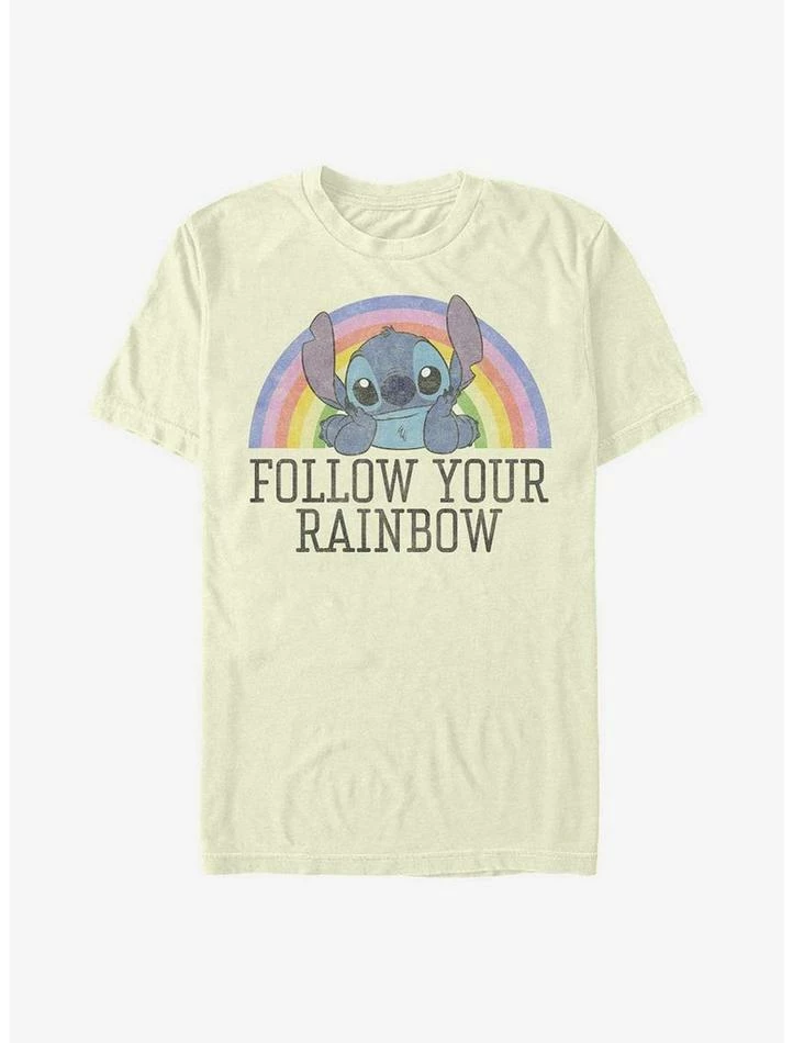 Best Sale β€οΈ Disney Lilo & Stitch Follow Your Rainbow T-Shirt π 3 Best Sale β€οΈ Disney Lilo & Stitch Follow Your Rainbow T-Shirt π - Image 3