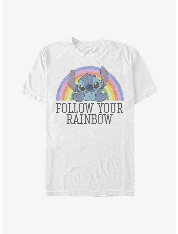 Best Sale β€οΈ Disney Lilo & Stitch Follow Your Rainbow T-Shirt π 4 Best Sale β€οΈ Disney Lilo & Stitch Follow Your Rainbow T-Shirt π - Image 4