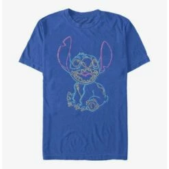 Promo ⭐ Disney Lilo & Stitch Neon Stitch T-Shirt 🧨