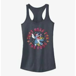 New ⭐ Disney Lilo & Stitch Just Here For The Food 💯 Girls Tank ✔️