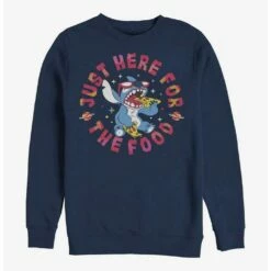 Best Sale ✨ Disney Lilo & Stitch Just Here For The Food Crew Sweatshirt 😍