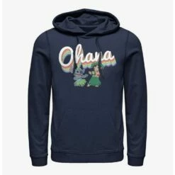 Discount 👏 Disney Lilo & Stitch Rainbow Ohana Hoodie 🔔