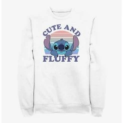 Discount ⭐ Disney Lilo & Stitch Cute And Fluffy Crew Sweatshirt ✔️