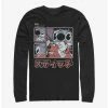 Promo 🎁 Disney Lilo & Stitch Japanese Text Long-Sleeve T-Shirt ✔️