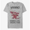 Brand new 🎁 Disney Lilo & Stitch Warning Drawing Sitch T-Shirt 👍