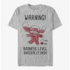 Coupon 🥰 Disney Lilo & Stitch Warning Drawing Sitch T-Shirt 👏