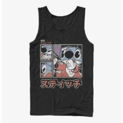 Cheapest ⭐ Disney Lilo & Stitch Japanese Text Tank 😍