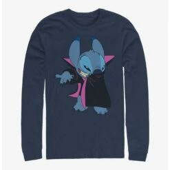 Promo 🔔 Disney Lilo & Stitch Vampire Stitch Long-Sleeve T-Shirt ⌛