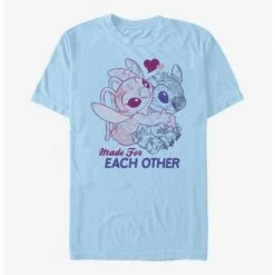 Cheapest ❤️ Disney Lilo & Stitch Made For Eachother T-Shirt 🤩 6 Cheapest ❤️ Disney Lilo & Stitch Made For Eachother T-Shirt 🤩 -Dressup Outfits Shop 17281222 hi