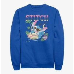 Discount 🌟 Disney Lilo & Stitch Aloha Stitch Crew Sweatshirt 😀