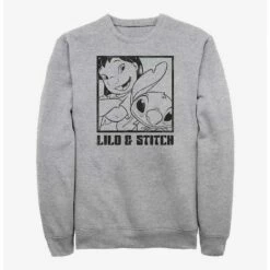 Promo ⭐ Disney Lilo & Stitch Photo Shot Snap Crew Sweatshirt 💯