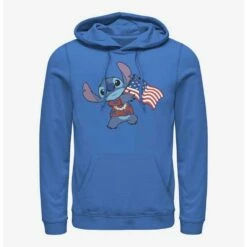 Deals 🔔 Disney Lilo & Stitch Tropic Stitch Flag Hoodie ✔️