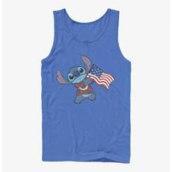 Budget 🤩 Disney Lilo & Stitch Tropic Stitch Flag Tank 😉