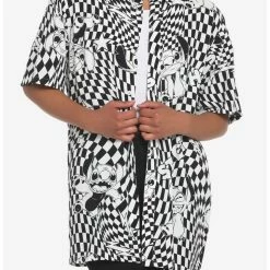 Best reviews of 🔥 Her Universe Disney Lilo & Stitch Warped Checkered Girls Woven Button-Up 🛒