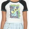 New ⌛ Her Universe Disney Lilo & Stitch Warped ✔️ Girls Raglan Baby T-Shirt 😀