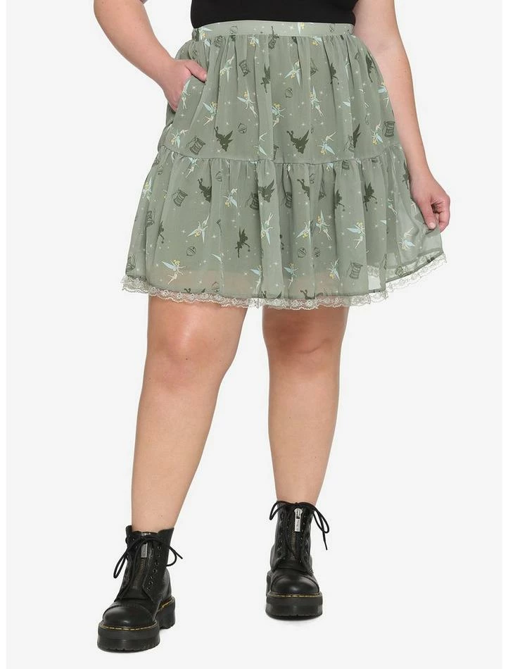 Coupon ⌛ Her Universe Disney Tinker Bell Silhouette Poses Flounce 👍 Skirt Plus Size 😉 1 Coupon ⌛ Her Universe Disney Tinker Bell Silhouette Poses Flounce 👍 Skirt Plus Size 😉