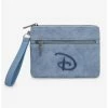 Budget 😍 Disney Signature D Arch Stitch Double Pocket Wristlet ❤️