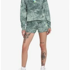 Discount ⌛ Her Universe Disney Tinker Bell Green Tie-Dye Soft Shorts 🎁 -Dressup Outfits Shop 17301028 av2