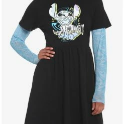 Brand new ❤️ Her Universe Disney Lilo & Stitch Trippy Mesh Twofer Dress ✨