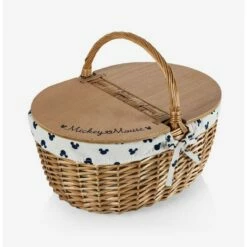 Cheap 😀 Disney Mickey Mouse Classic Mickey Silhouette Country Picnic Basket ✔️