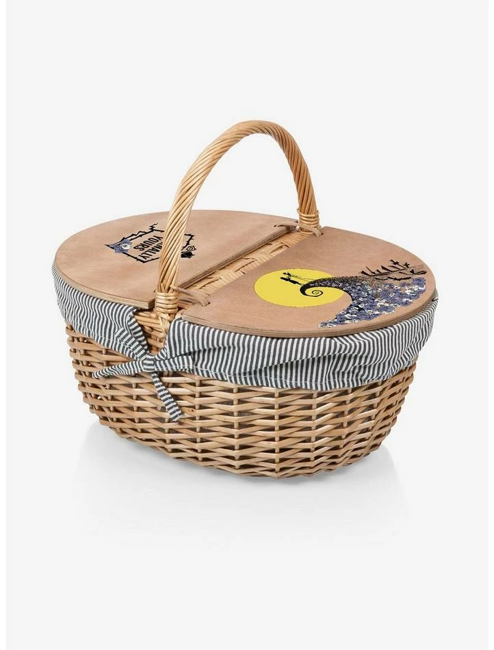 Outlet ⌛ The Nightmare Before ❤️ Christmas Jack And Sally Picnic Basket ⌛ 1 Outlet ⌛ The Nightmare Before ❤️ Christmas Jack And Sally Picnic Basket ⌛