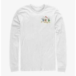 New 🧨 Disney Ducktales Ducktriplet Pocket Long Sleeve T-Shirt 💯