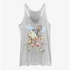 Budget ❤️ Disney Kingdom Hearts Group In The Clouds ⌛ Girls Tank 😉