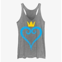 New 🤩 Disney Kingdom Hearts Heart And Crown Girls Tank 💯