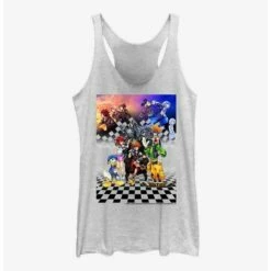 Outlet 🌟 Disney Kingdom Hearts Group Checkers Girls Tank 👏