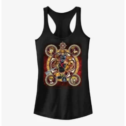 Cheap ⌛ Disney Kingdom Hearts Group Circle Kingdom 💯 Girls Tank ✨