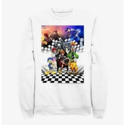 Top 10 💯 Disney Kingdom Hearts Group Checkers Crew Sweatshirt ⌛