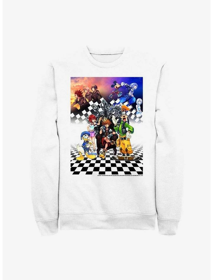 Top 10 💯 Disney Kingdom Hearts Group Checkers Crew Sweatshirt ⌛ 1 Top 10 💯 Disney Kingdom Hearts Group Checkers Crew Sweatshirt ⌛