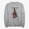 Promo 🌟 Disney Kingdom Hearts Group With Logo Crew Sweatshirt ⌛