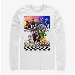 Best deal 🎉 Disney Kingdom Hearts Group Checkers Long-Sleeve T-Shirt ❤️