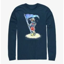 Cheap 👍 Disney Kingdom Hearts Sora With Flag Long-Sleeve T-Shirt 😉