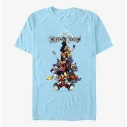 New ✔️ Disney Kingdom Hearts Group With Logo T-Shirt 👍