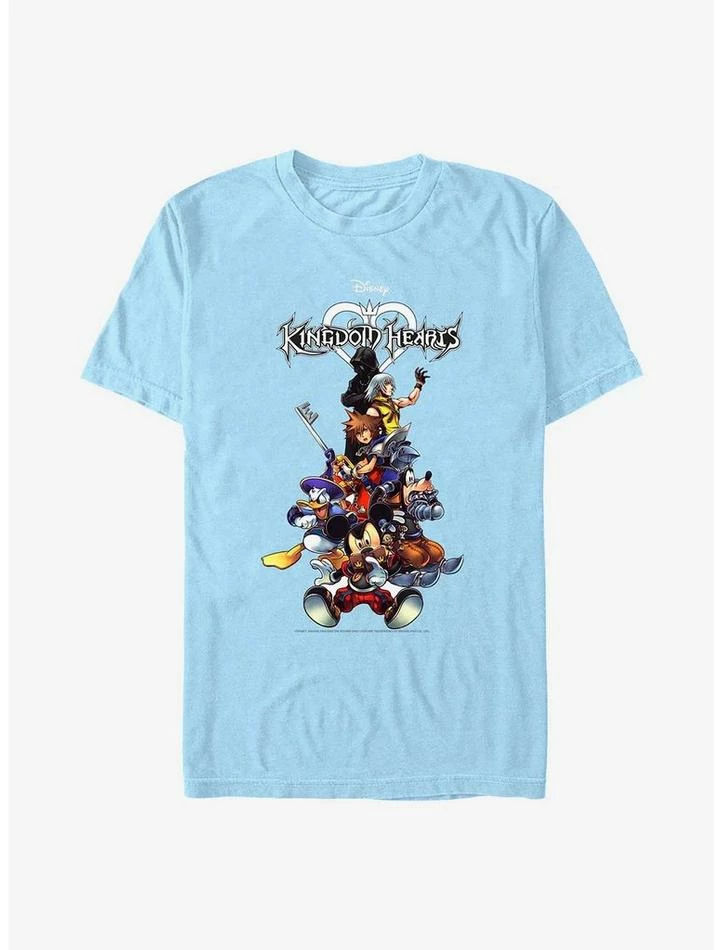 New βοΈ Disney Kingdom Hearts Group With Logo T-Shirt π 1 New βοΈ Disney Kingdom Hearts Group With Logo T-Shirt π