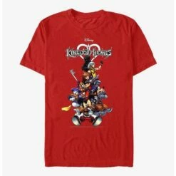 Best Sale 😀 Disney Kingdom Hearts Group With Logo T-Shirt ❤️