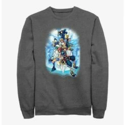 Cheapest 💯 Disney Kingdom Hearts Sky Group Crew Sweatshirt 🔔