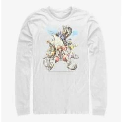 Discount ⭐ Disney Kingdom Hearts Group In The Clouds Long-Sleeve T-Shirt 🤩
