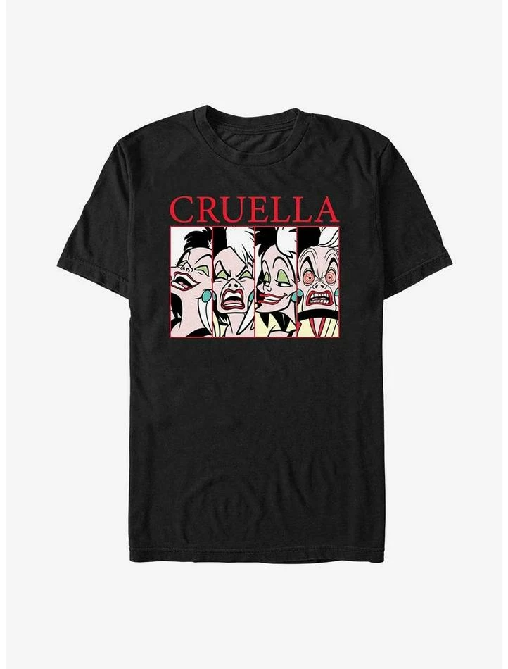 Deals ❤️ Disney Cruella Cruel Expressions T-Shirt ✨ 1 Deals ❤️ Disney Cruella Cruel Expressions T-Shirt ✨