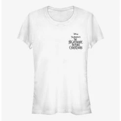 New ⭐ Disney The Nightmare Before 🥰 Christmas Logo Pocket T-Shirt ✔️