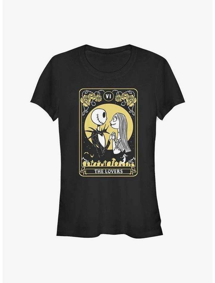 Top 10 ✨ The Nightmare Before 🤩 Christmas Jack & Sally The Lovers Tarot T-Shirt 🌟 3 Top 10 ✨ The Nightmare Before 🤩 Christmas Jack & Sally The Lovers Tarot T-Shirt 🌟 - Image 3