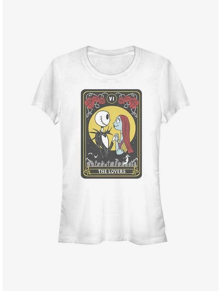 Top 10 ✨ The Nightmare Before 🤩 Christmas Jack & Sally The Lovers Tarot T-Shirt 🌟 2 Top 10 ✨ The Nightmare Before 🤩 Christmas Jack & Sally The Lovers Tarot T-Shirt 🌟 - Image 2
