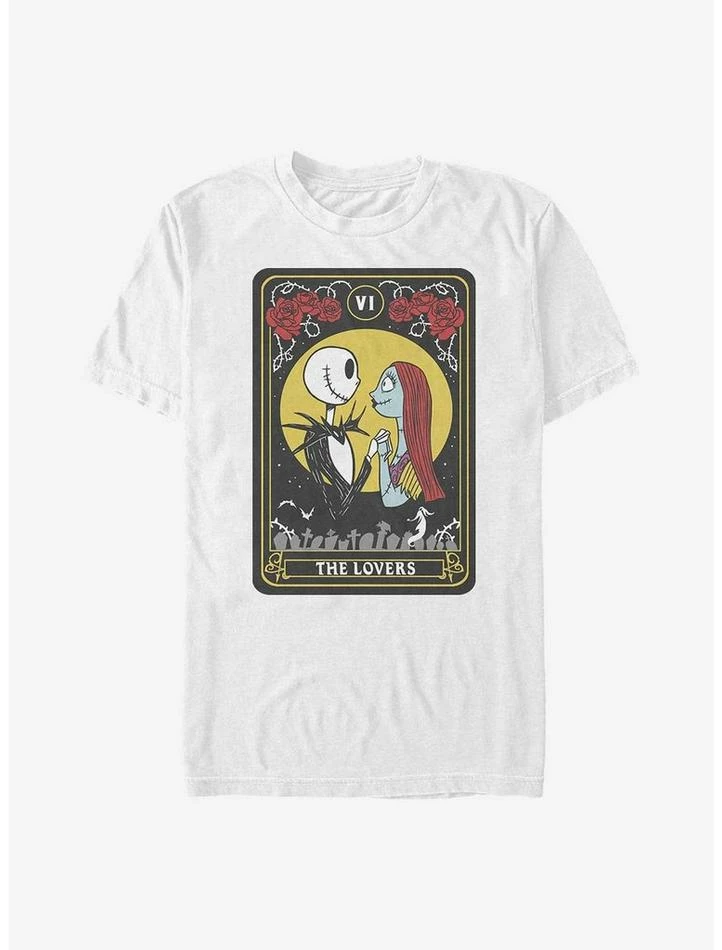 Flash Sale ⌛ The Nightmare Before ❄ Christmas Jack & Sally The Lovers Tarot T-Shirt ✨ 1 Flash Sale ⌛ The Nightmare Before ❄ Christmas Jack & Sally The Lovers Tarot T-Shirt ✨